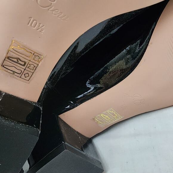 NEW J. Crew Italian Leather Knee High Black Patent Leather Tall Boot 10.5 - Picture 7 of 13